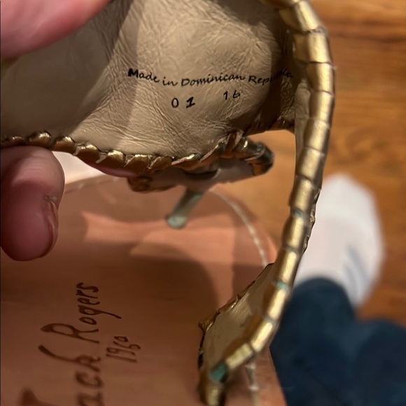 Jack Rogers Girls Jack Flat Sandals - Turquoise and Gold NWT size 5 - Picture 3 of 7